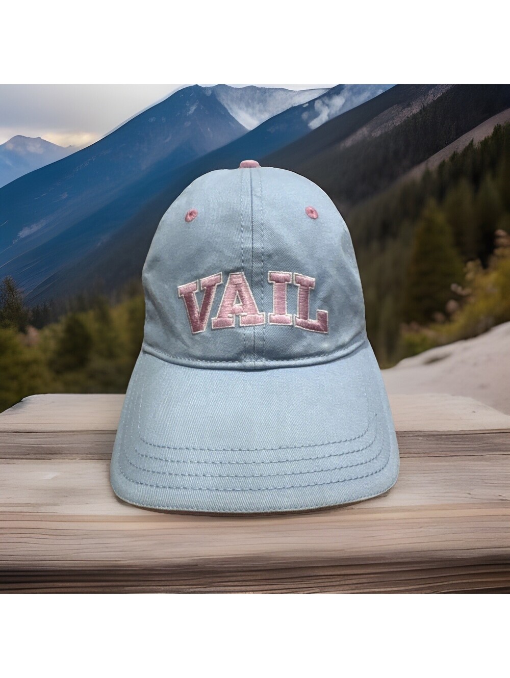 Vail Colorado Skiing Snowboarding European Villages Snow Bunny Baseball Cap
